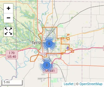 Area schools map